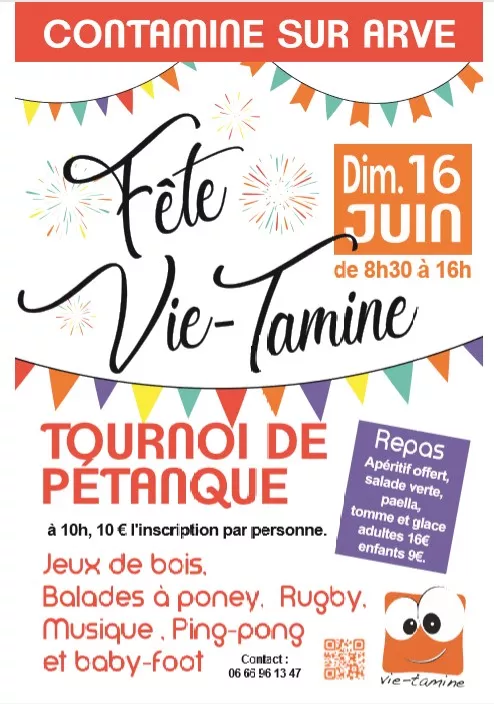 Tournoi de Pétanque et Fête de Vie-tamine à Contamine sur Arve le16/06/2019