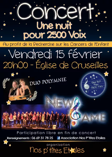 Concert "Une nuit pour 2500 voix" à Cruseilles