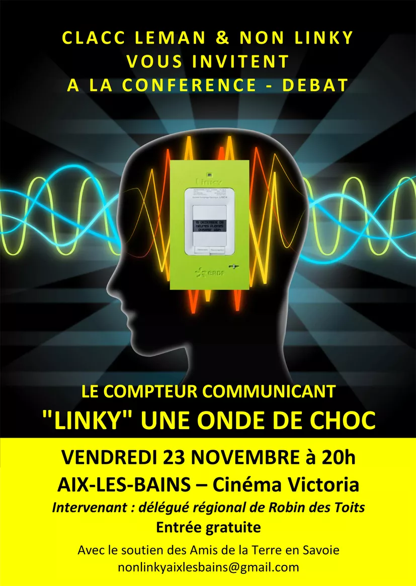 Conférence "Linky, une onde de choc" à Aix-les-Bains