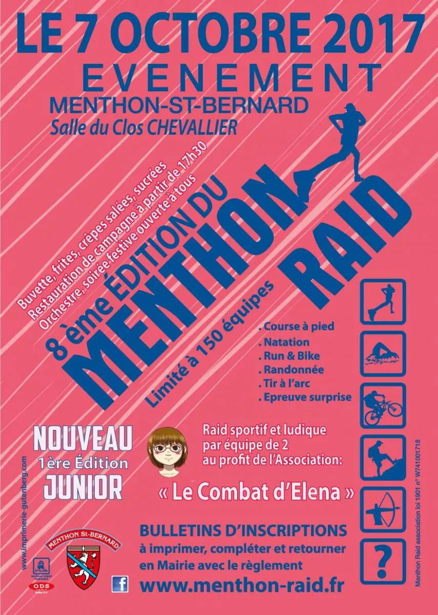 PARTENAIRE : Inscriptions pour le Menthon Raid à Menthon-Saint-Bernard