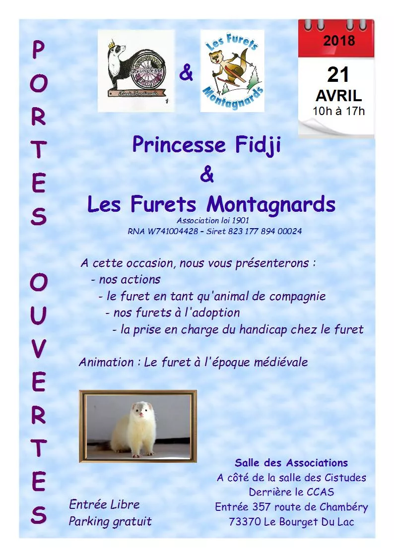 Portes ouvertes association Princesse Fidji & Les Furets Montagnards
