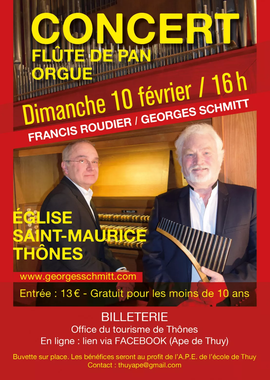 Concert flûte de pan et orgue à Thônes