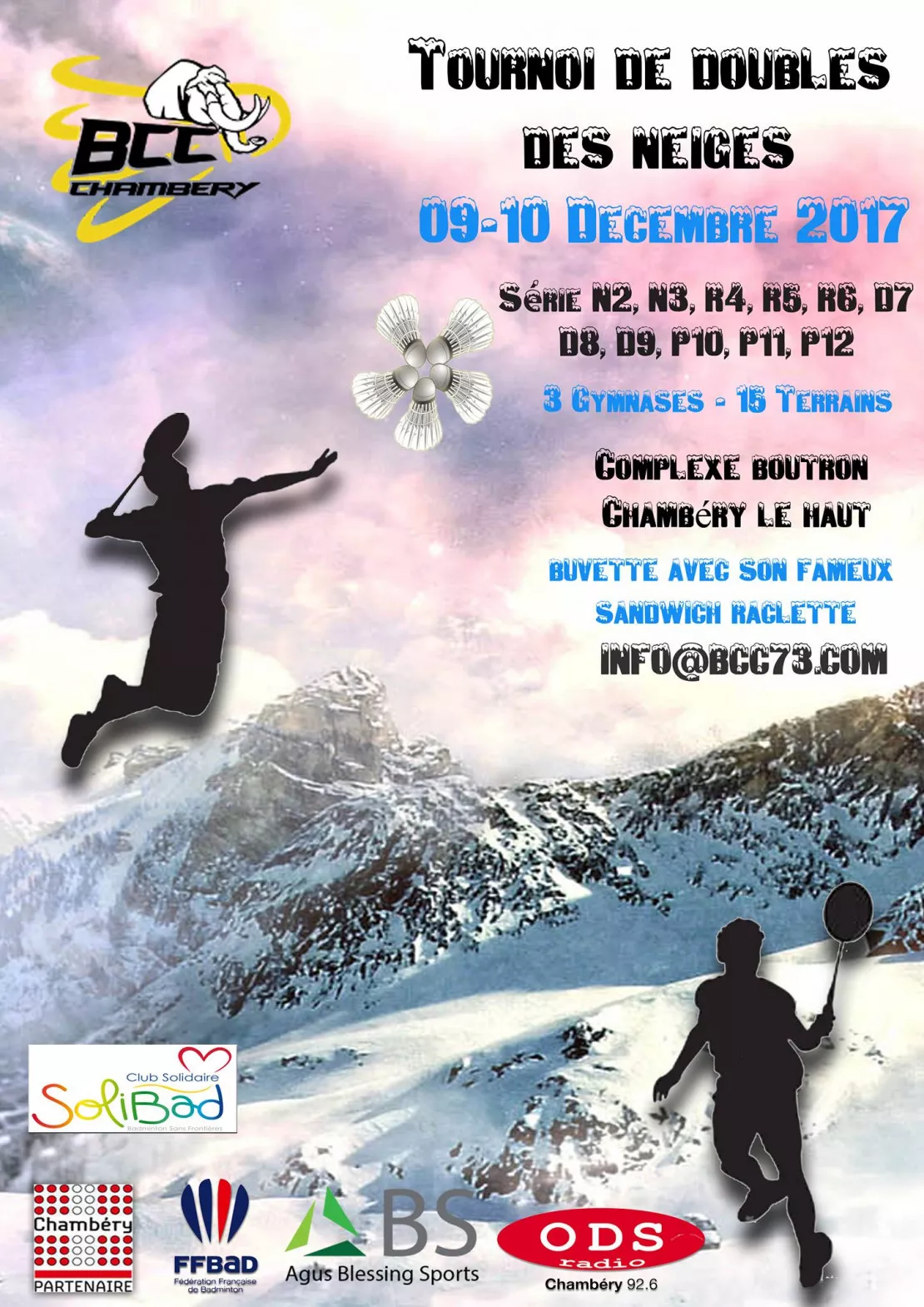 PARTENAIRE - Tournoi de doubles des neiges du Badminton Club de Chambéry
