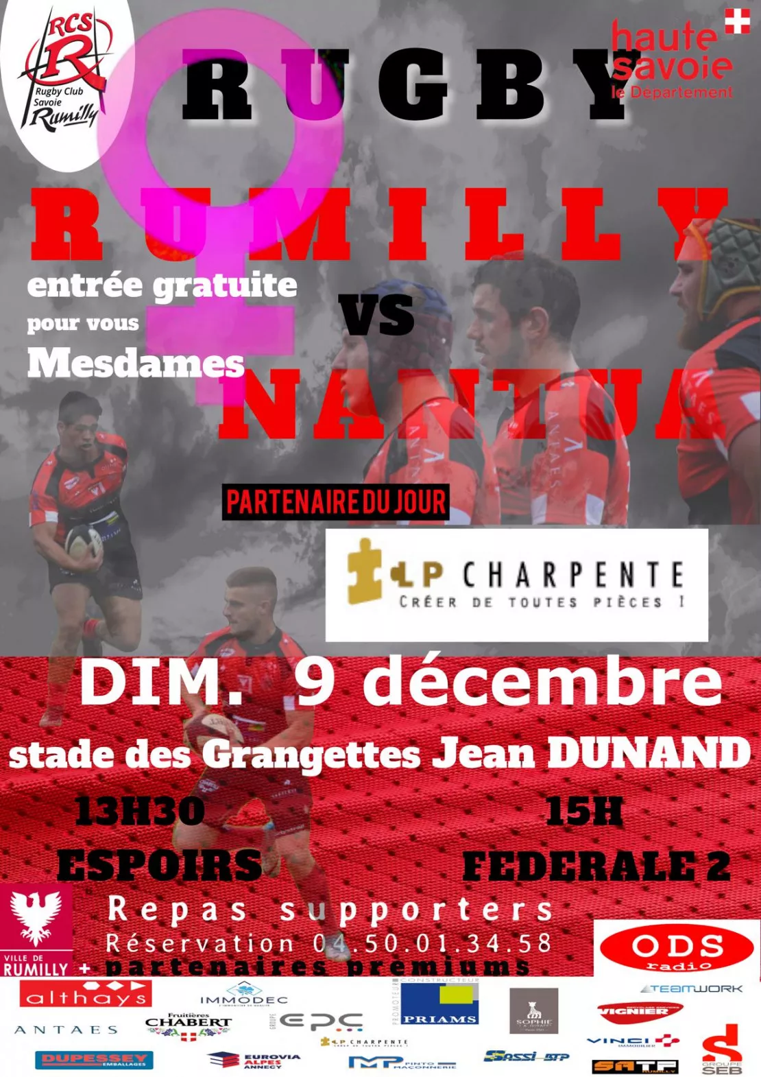 PARTENAIRE - Match du Rugby club Savoie Rumilly