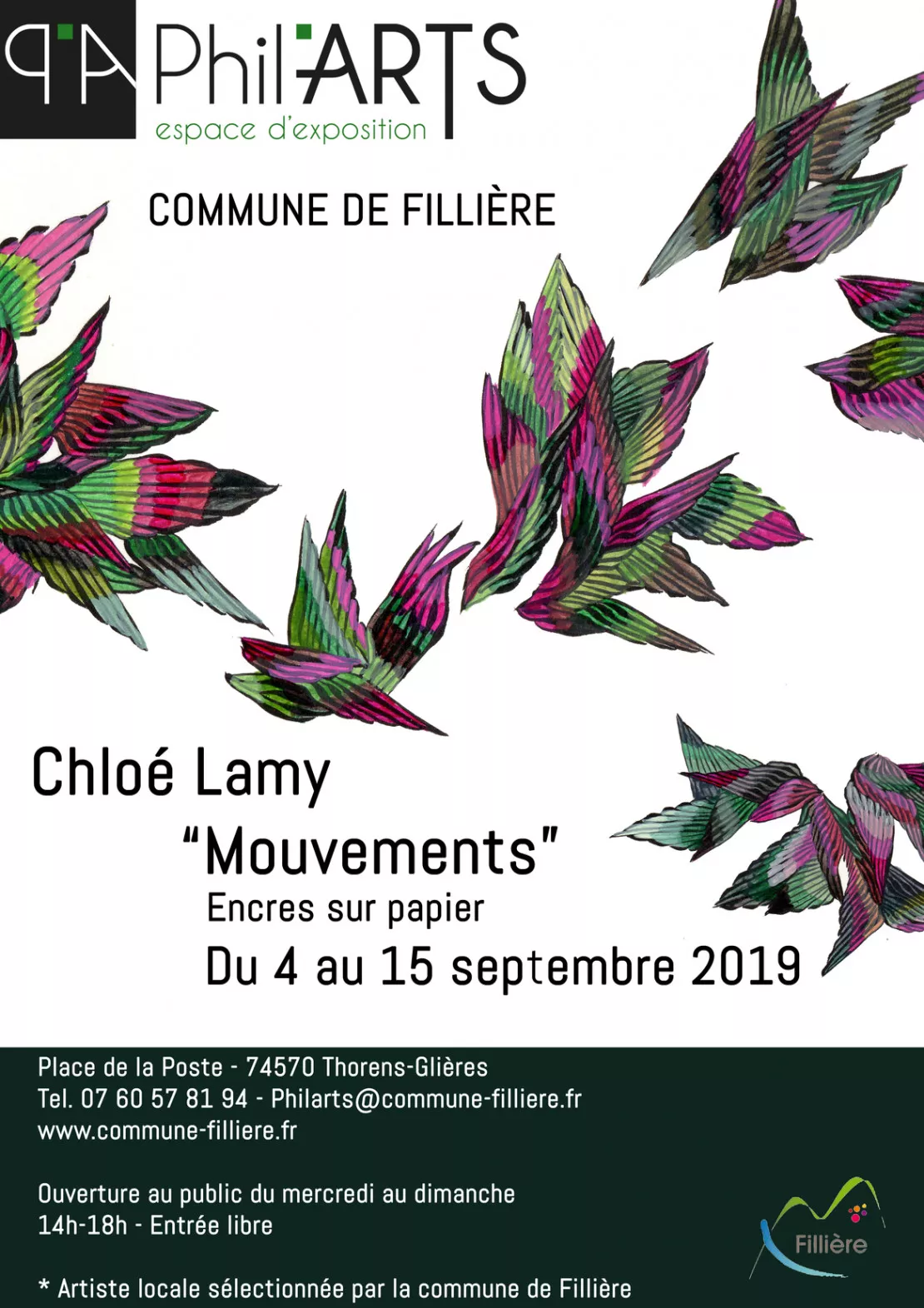 Phil'Arts - Exposition “Mouvements”, Encres papier de Chloé LAMY / du 4 au 15 septembre 2019