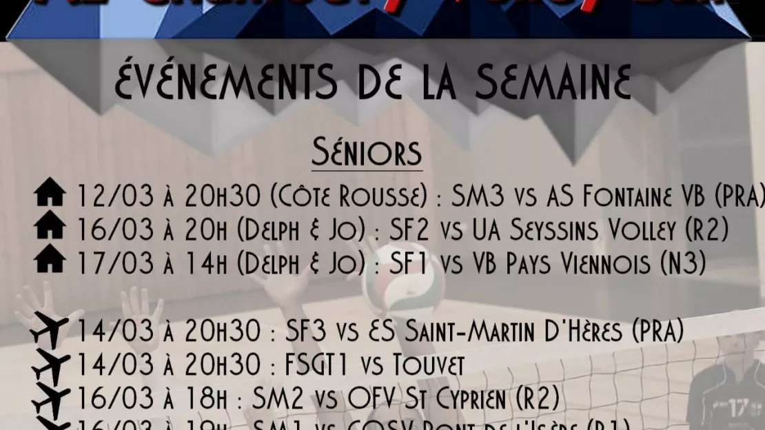 PARTENAIRE : Matchs de l’amicale laïque Chambéry Volleyball