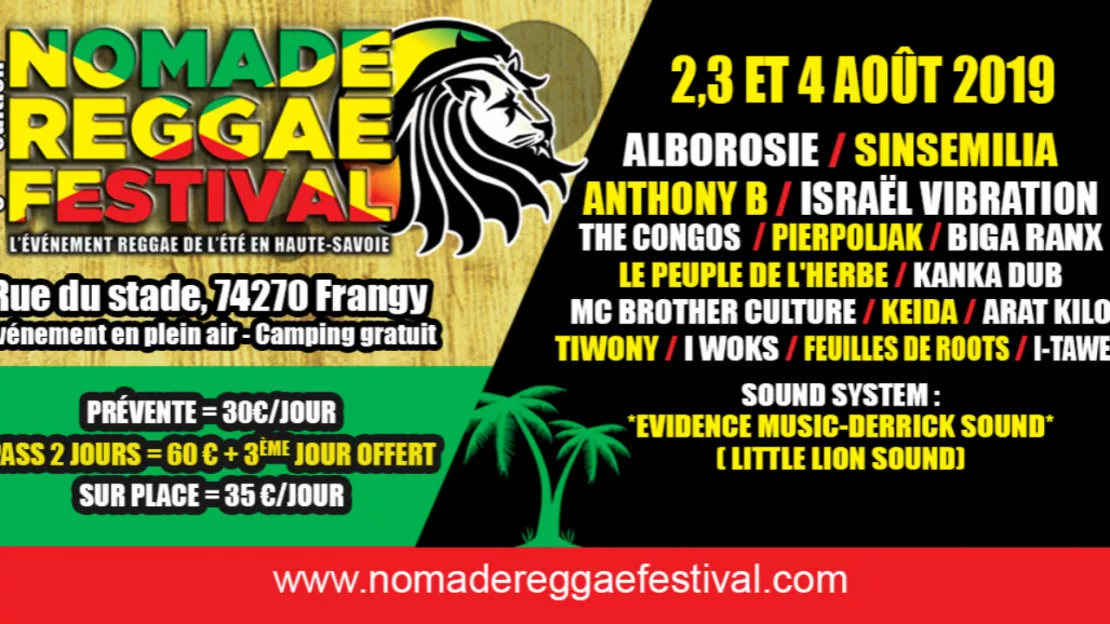 PARTENAIRE  - Nomade Raggae festival à Frangy