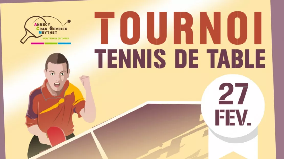 PARTENAIRE - Le ACM Tennis de Table organise un tournoi de tennis de table !