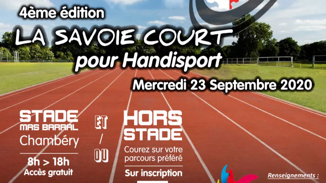 PARTENAIRE - La Savoie court pour Handisport mercredi 23 septembre