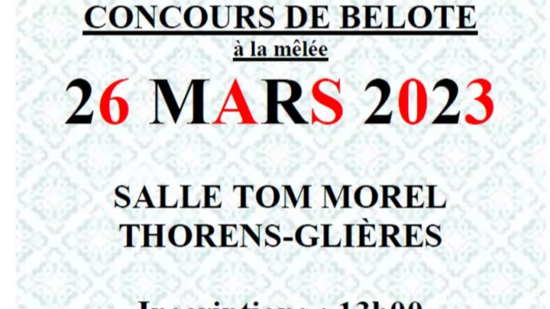 Concours de belote Thorens-Glières