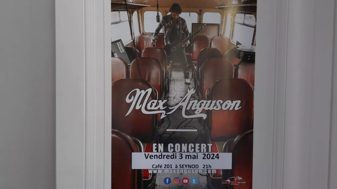 Max Anguson en Concert le vendredi 3 mai au "Café 201" à Seynod