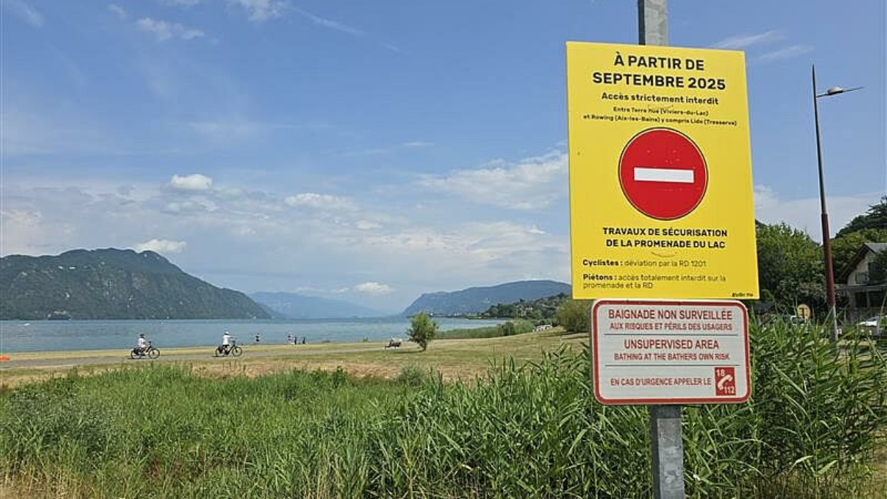Aix-les-Bains : La promenade du lac fermée pendant six mois