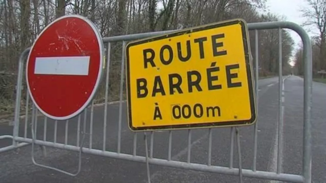 Circulation interdite sur la RD3 à Cusy en Haute-Savoie