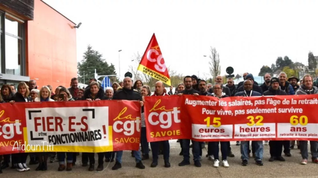 La CGT Fonction publique de la Savoie mobilisée hier