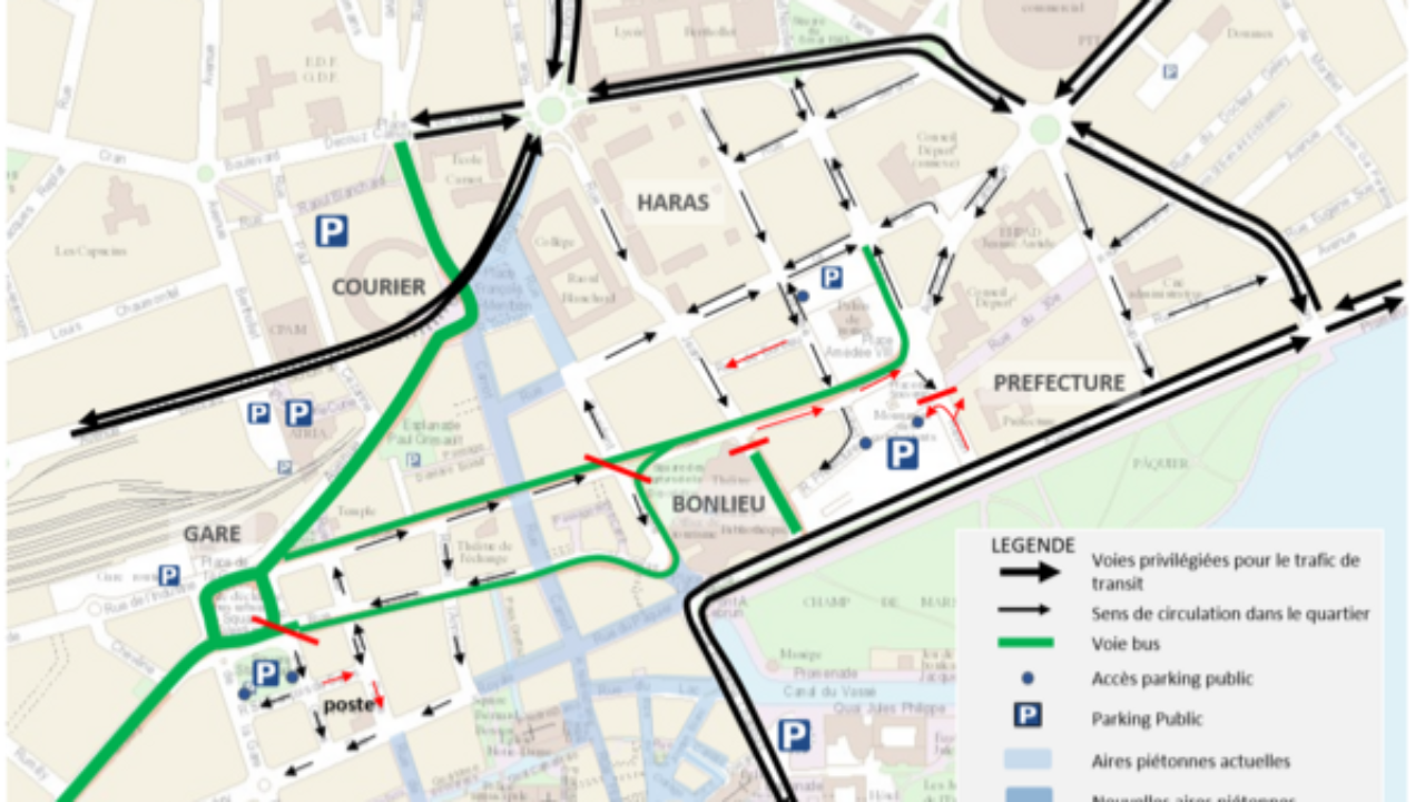 Annecy: mise en place progressive du nouveau plan de circulation