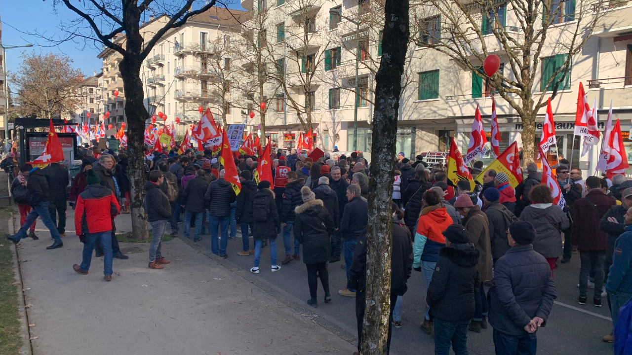 Encore des manifs hier en Savoie contre la réforme des retraites