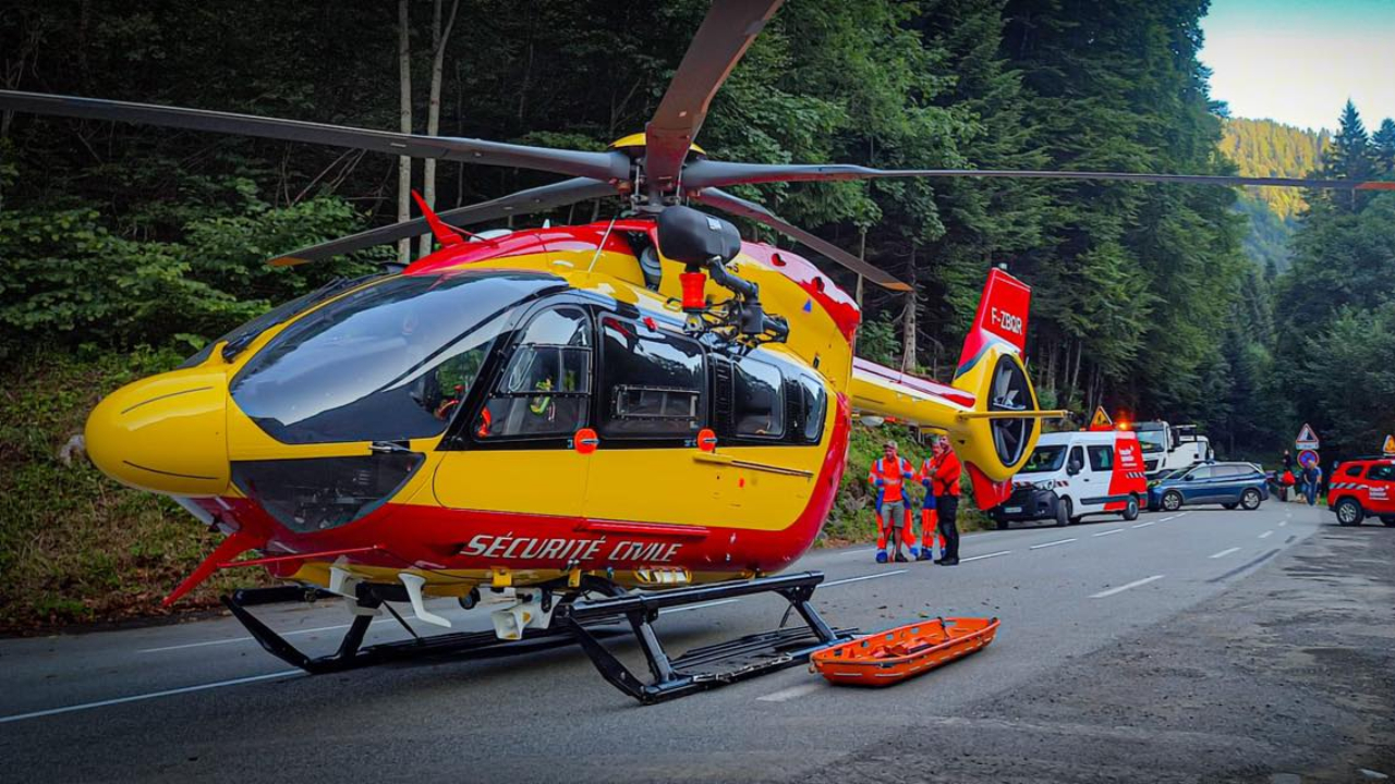Grave accident en Haute-Savoie : un cycliste héliporté à Annecy, entre la vie et la mort Grave accident en Haute-Savoie : un cycliste héliporté à Annecy, entre la vie et la mort