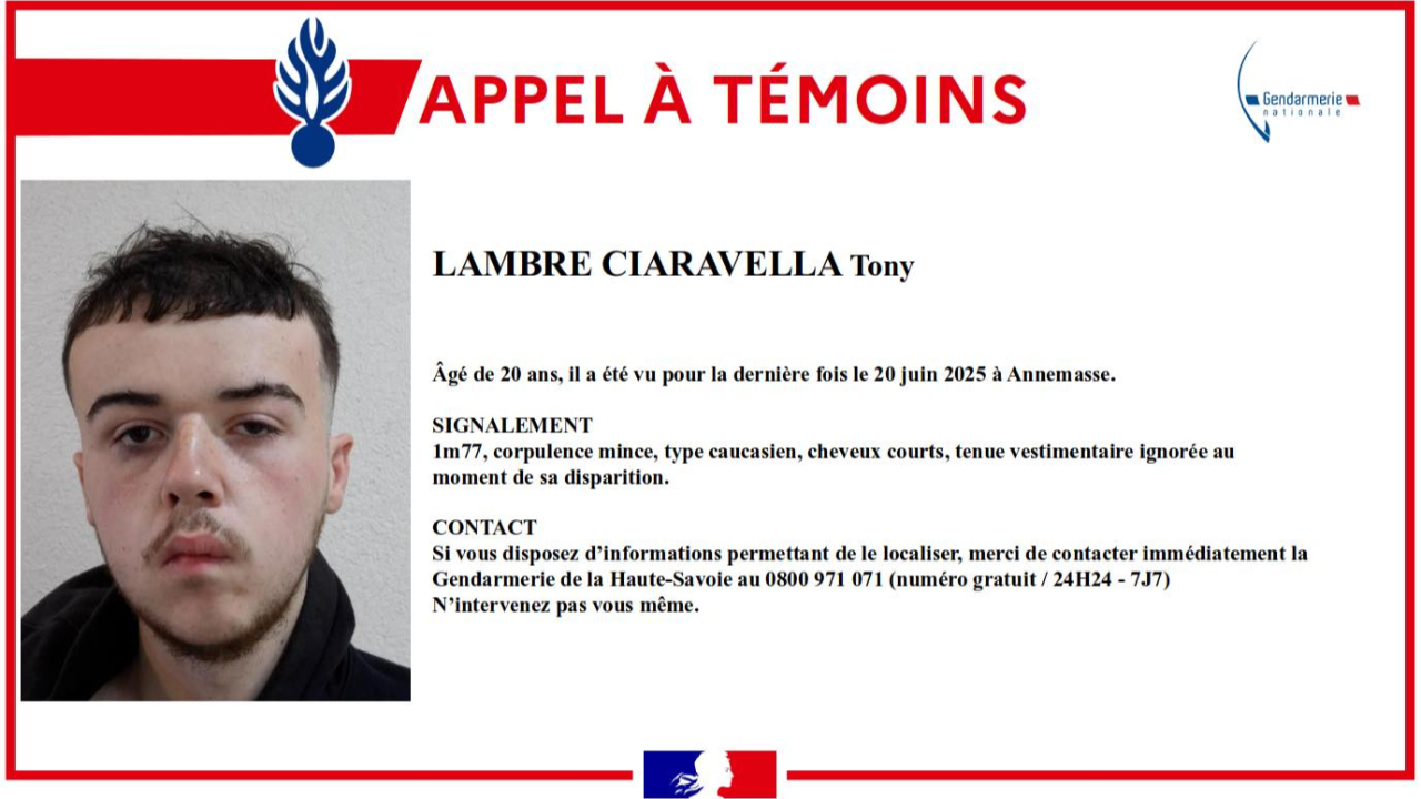 Haute-Savoie: une nouvelle disparition inquiétante
