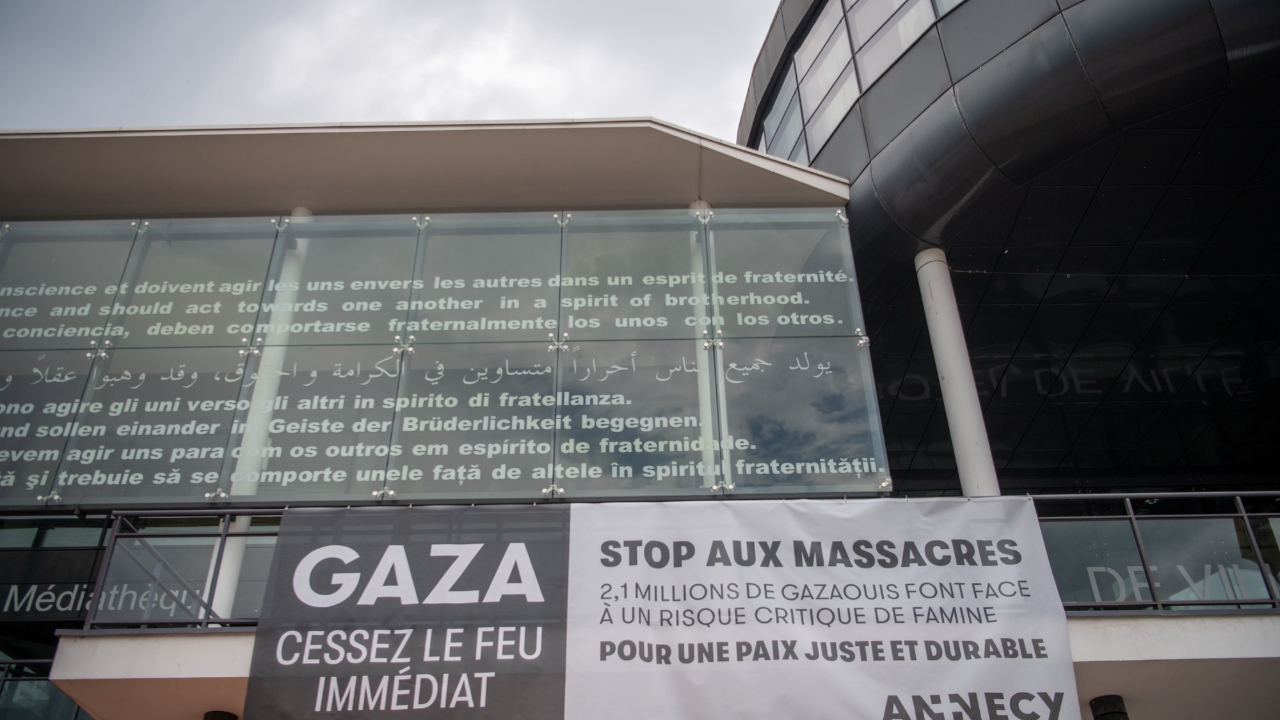 La ville d'Annecy au soutien de Gaza