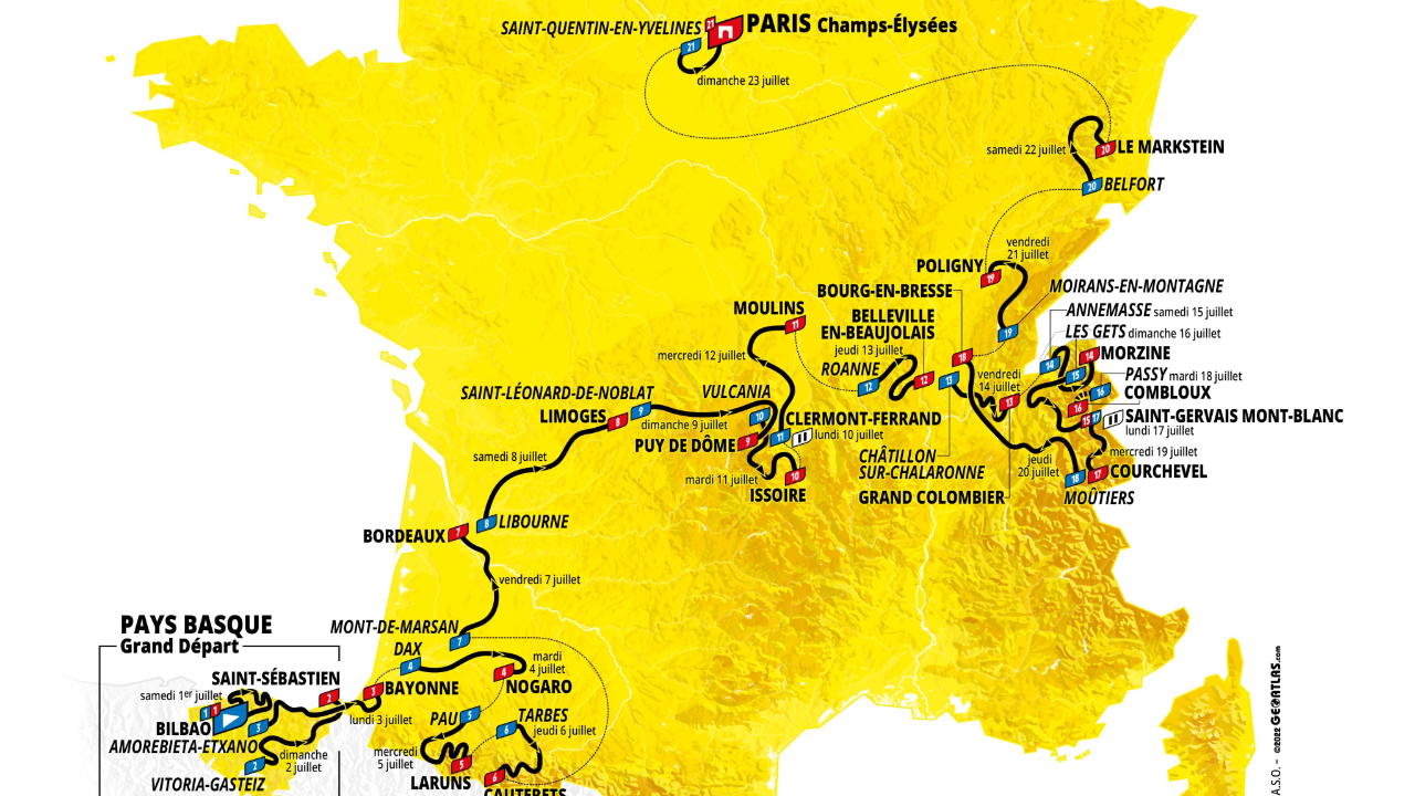 Le Tour de France a dévoilé son parcours pour 2023 Le Tour de France a dévoilé son parcours pour 2023