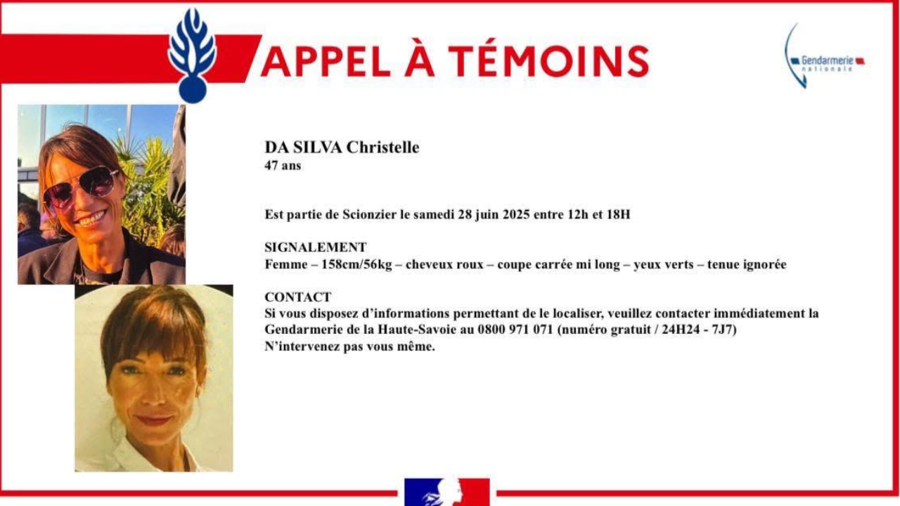 Scionzier : Disparition inquiétante d'une femme de 47 ans