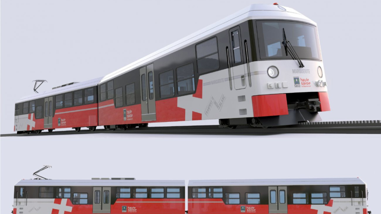 Tram du Mont-blanc: Une nouvelle motrice à Saint-Gervais