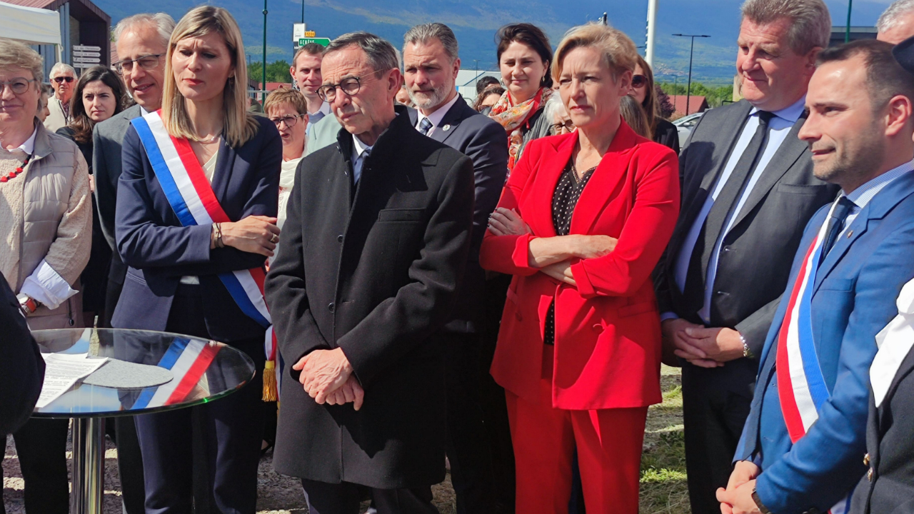 Vulbens : Lancement des travaux de la nouvelle gendarmerie avec Bruno Retailleau