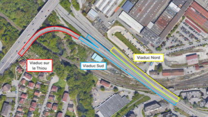 Annecy : arrêtés suite à la présence de chauves-souris, les travaux des viaducs reprennent