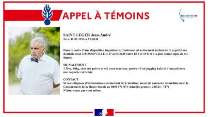 Bonneville: une disparition inquiétante