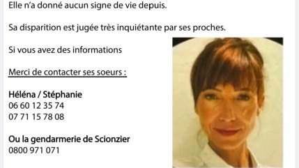 Disparition d'une habitante de Scionzier: le témoignage de sa sœur