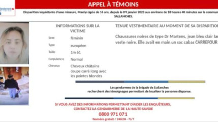 Disparition inquiétante à Sallanches en Haute-Savoie