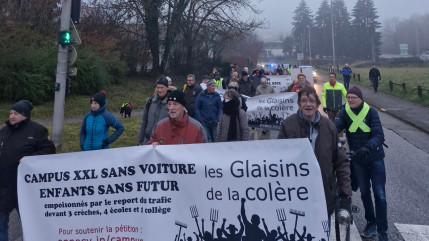 Extension du parc des Glaisins : une cinquantaine de participants à la manifestation des Glasins de la Colère