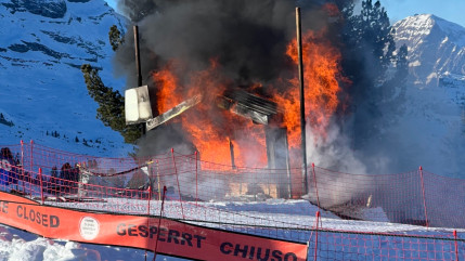 Flaine : une cabane prend feu sur les pistes