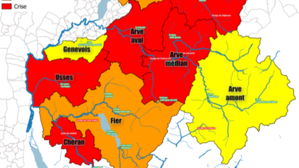 Haute-Savoie : Le bassin de l'Arve m&eacute;dian en alerte rouge s&eacute;cheress&eacute;