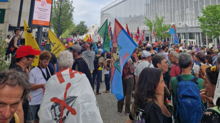 Liaison ferroviaire Lyon-Turin : mobilisation sous tension &agrave; Chamb&eacute;ry, l&rsquo;acc&egrave;s &agrave; la gare perturb&eacute; par un cort&egrave;ge encadr&eacute;