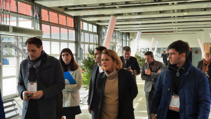 Olivia Grégoire au Salon Grand ski hier à Chambéry Olivia Grégoire au Salon Grand ski hier à Chambéry