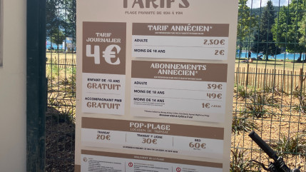 Plage de l'Imp&eacute;rial &agrave; Annecy : les tarifs pour l'&eacute;t&eacute; d&eacute;voil&eacute;s