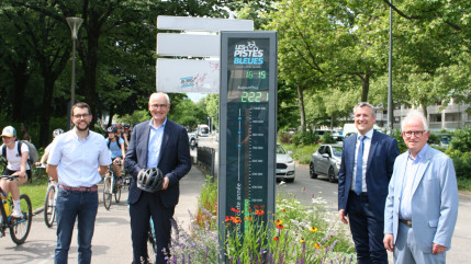 Un réseau de « Pistes Bleues » inauguré au Grand Chambéry Un réseau de « Pistes Bleues » inauguré au Grand Chambéry