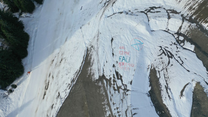 Une action militante sur la retenue collinaire de Pertuis à Combloux