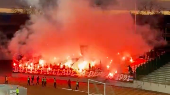FC Annecy-Montpellier : fumig&egrave;nes, incendies et lourds d&eacute;g&acirc;ts sur une piste toute neuve