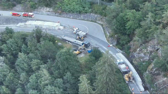 RD 915 : la route de Pralognan rouvrira mercredi matin dans le sens de la descente