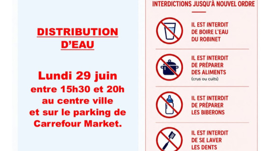 Scionzier : nouvelle distribution d'eau ce lundi