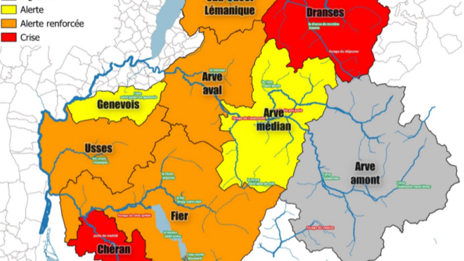 Haute-Savoie : alerte sécheresse maximale dans les Dranses et le Chéran Haute-Savoie : alerte sécheresse maximale dans les Dranses et le Chéran