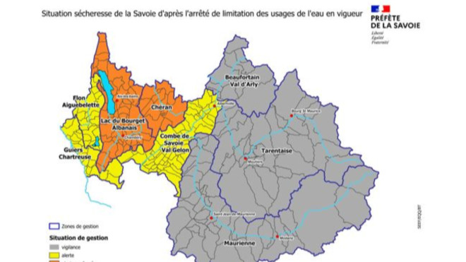 Savoie : l'alerte sécheresse renforcée Savoie : l'alerte sécheresse renforcée