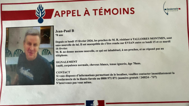 Talloires : les gendarmes lancent un appel &agrave; t&eacute;moin